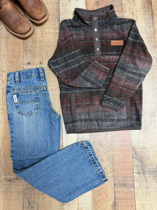 Boy's Cinch Polar fleece 1/4 Button Pullover