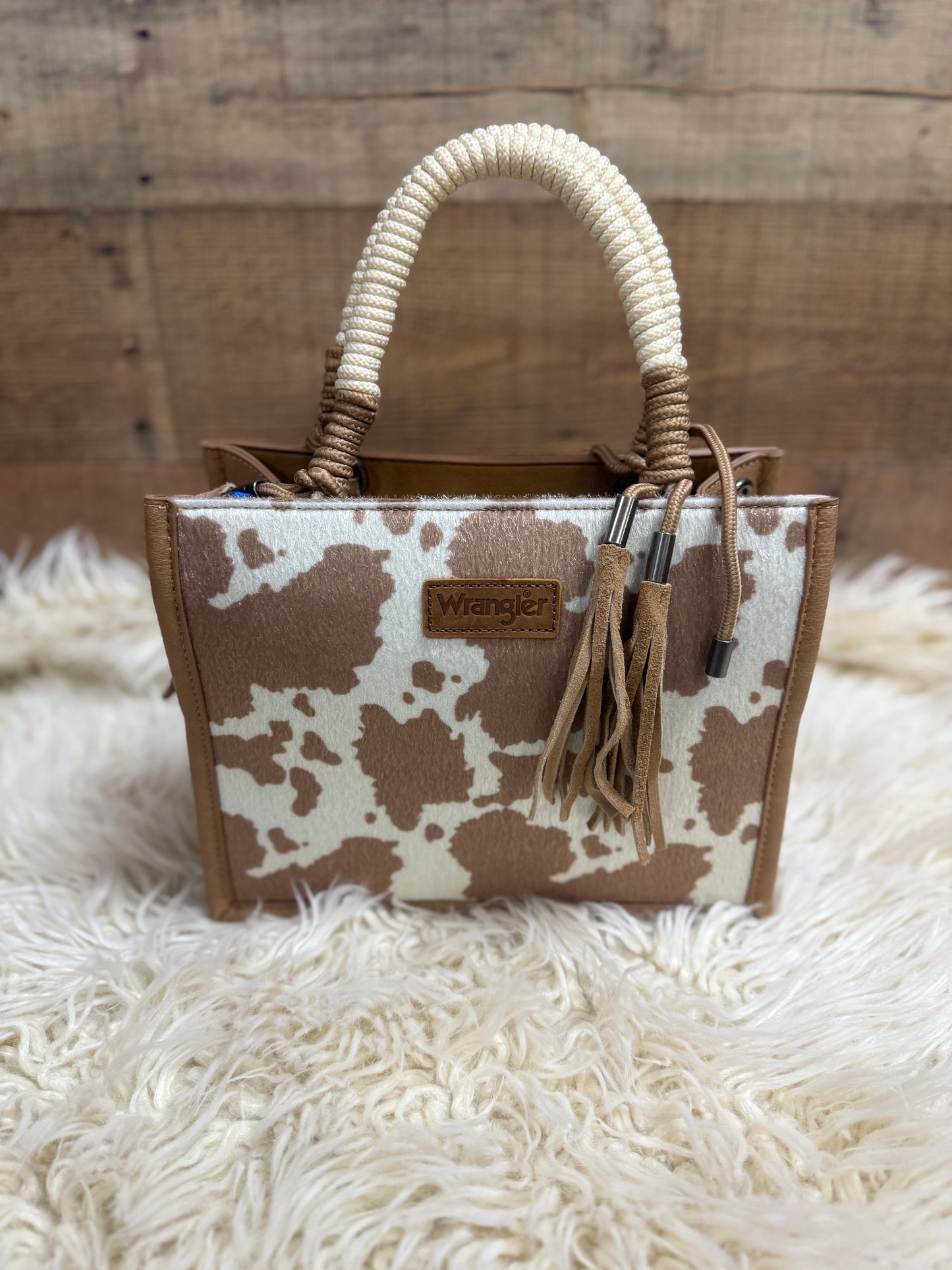 Wrangler Cow Print Tote