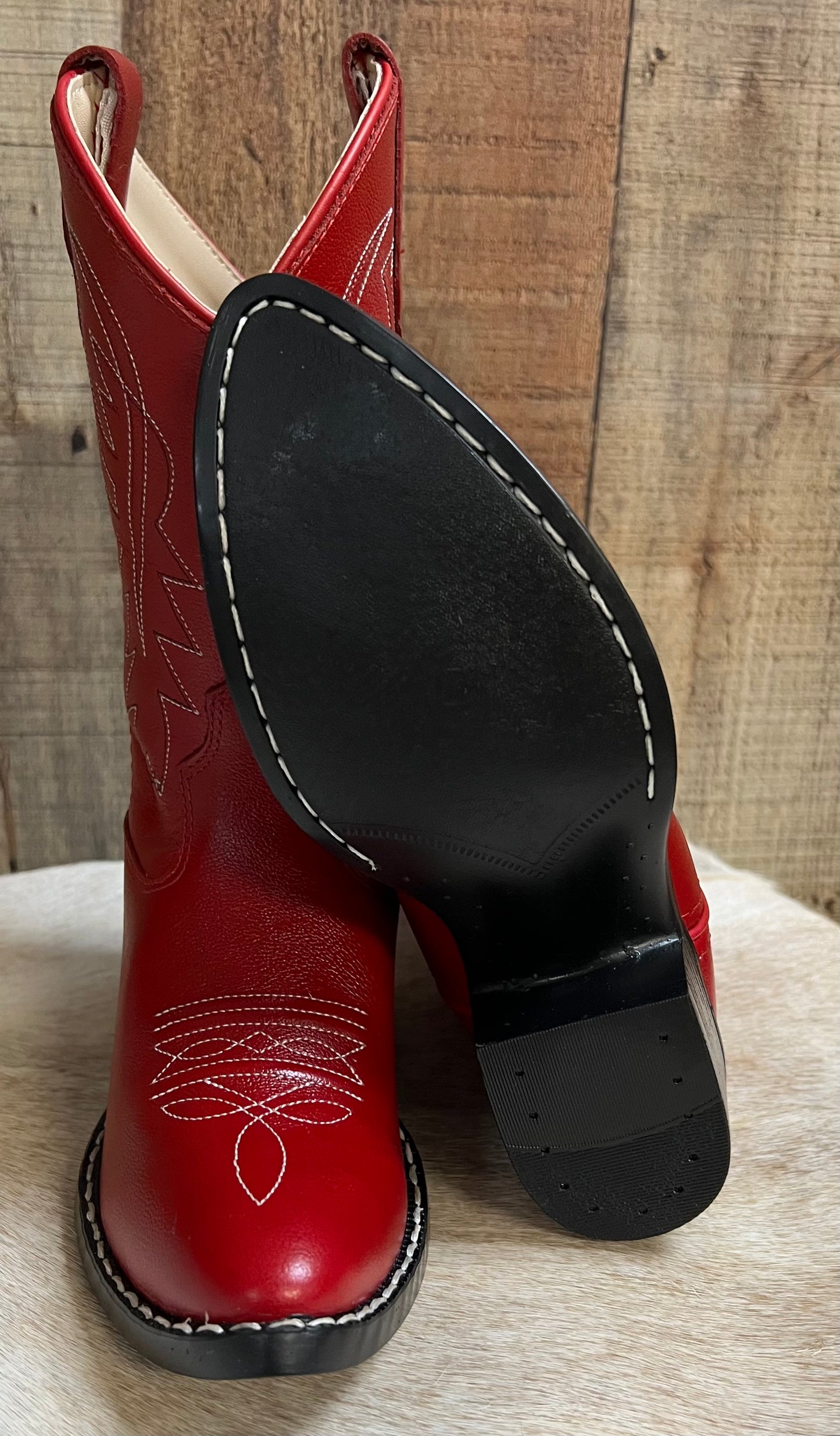 Old West Red Round Toe