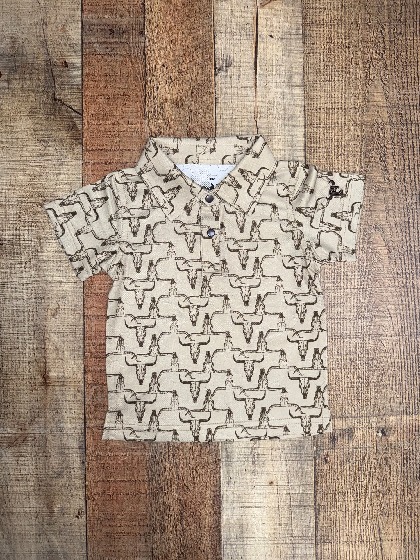 Cowboy Hardware Infant/Toddler Skull Golf Shirt