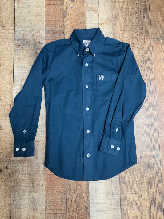Cinch Boys Solid Teal Button Up