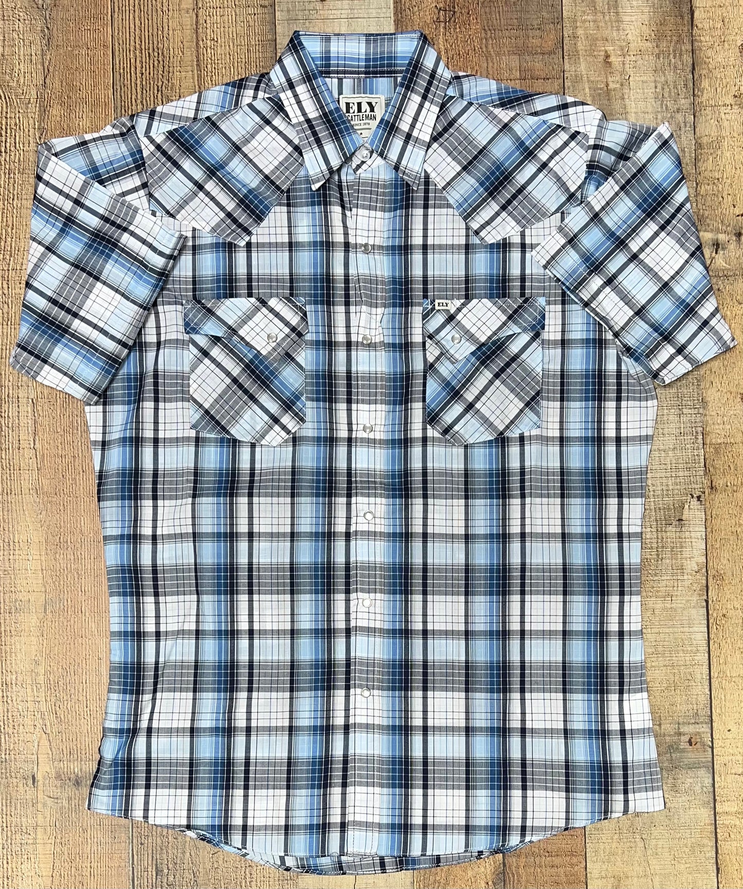 Ely Cattleman Plaid Short Sleeve