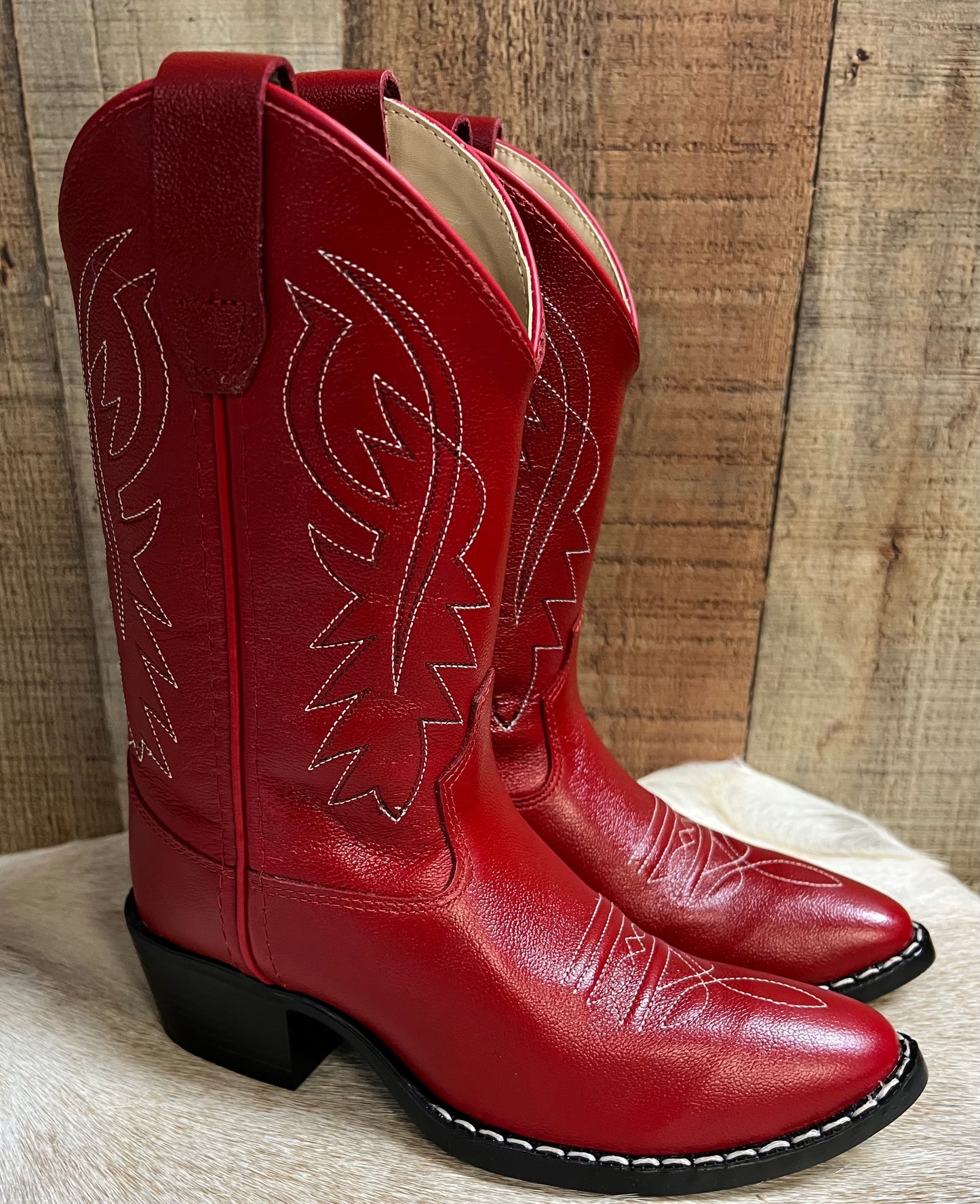 Old West Red Round Toe