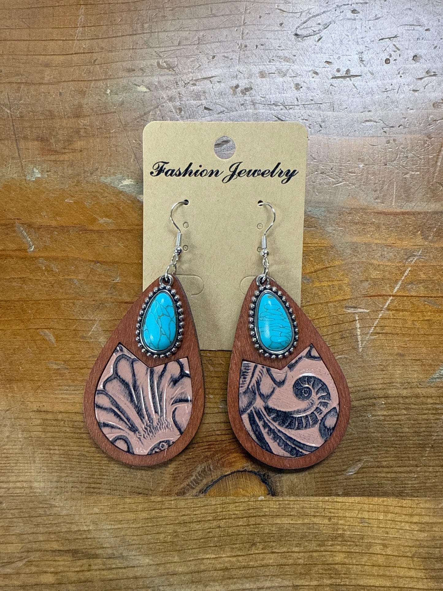 Leather Drop Earrings
