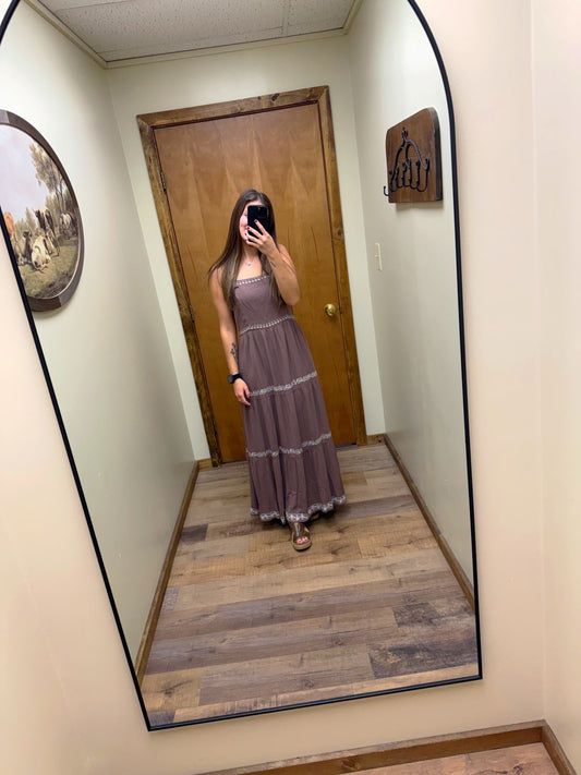 White Stitched Dress