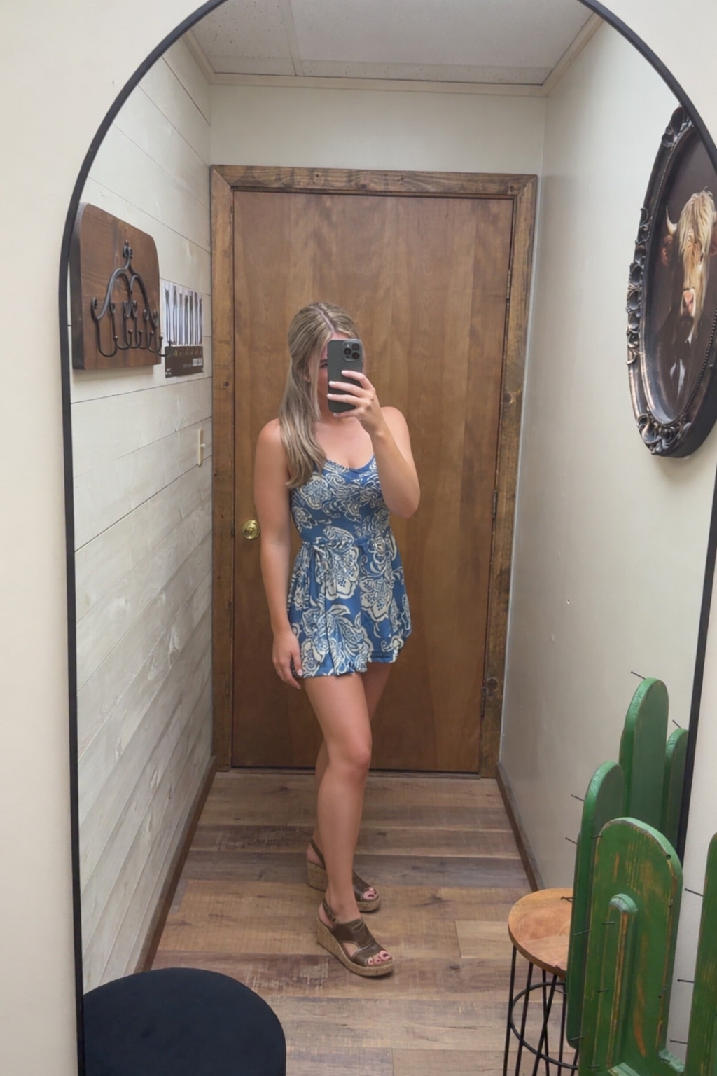 Blue Floral Romper
