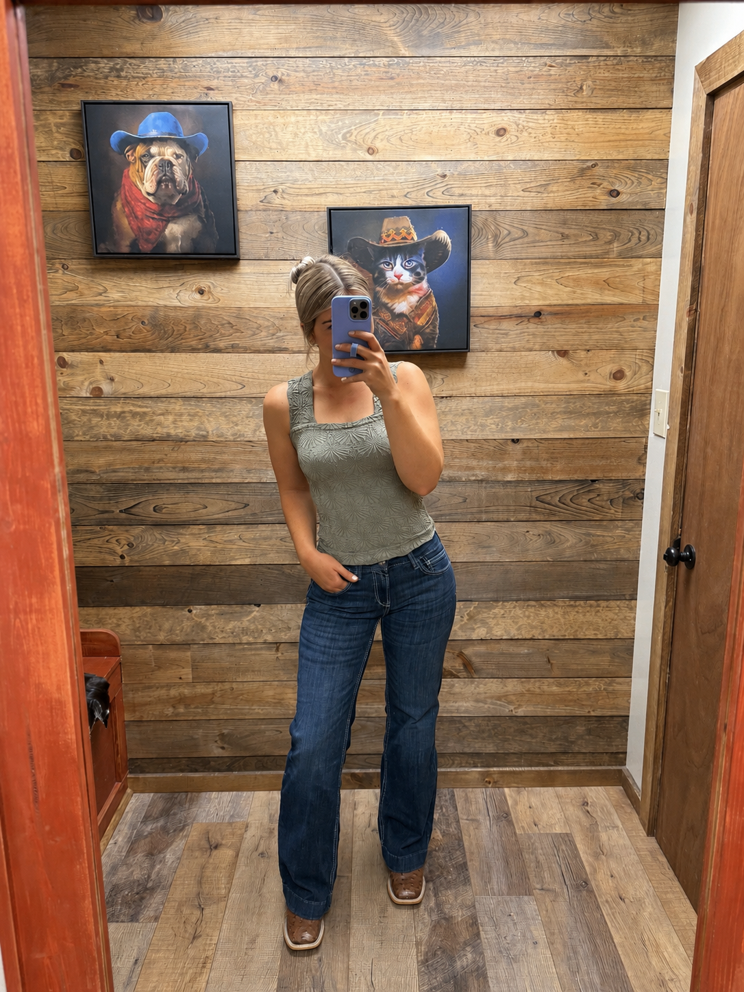 Jacquard Fitted Tank