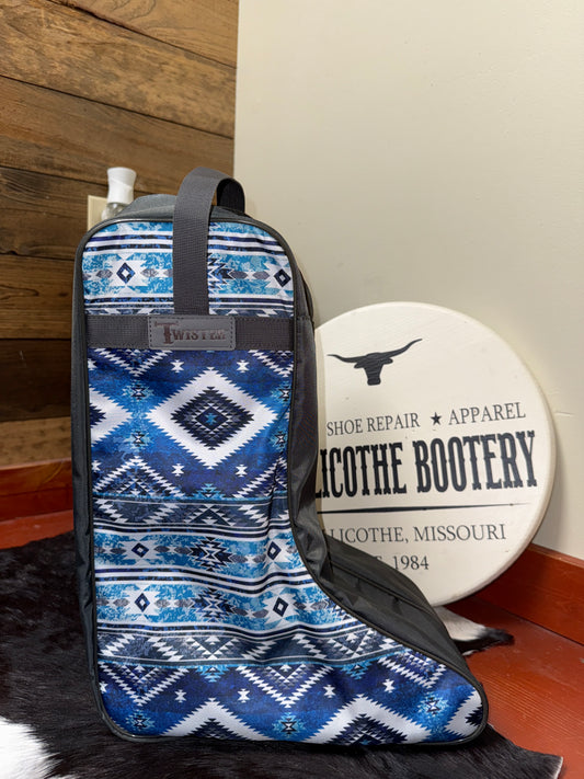 Blue Aztec Boot Bag