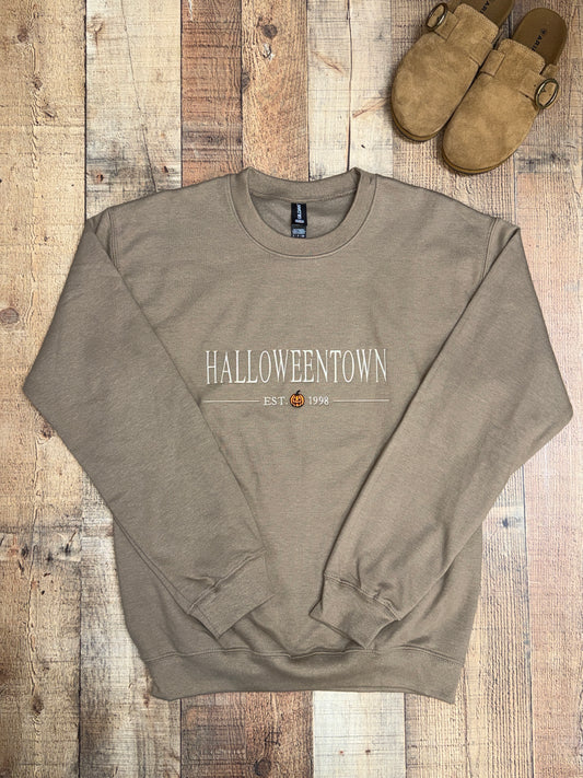 Halloween Town Embroidered Sweatshirt