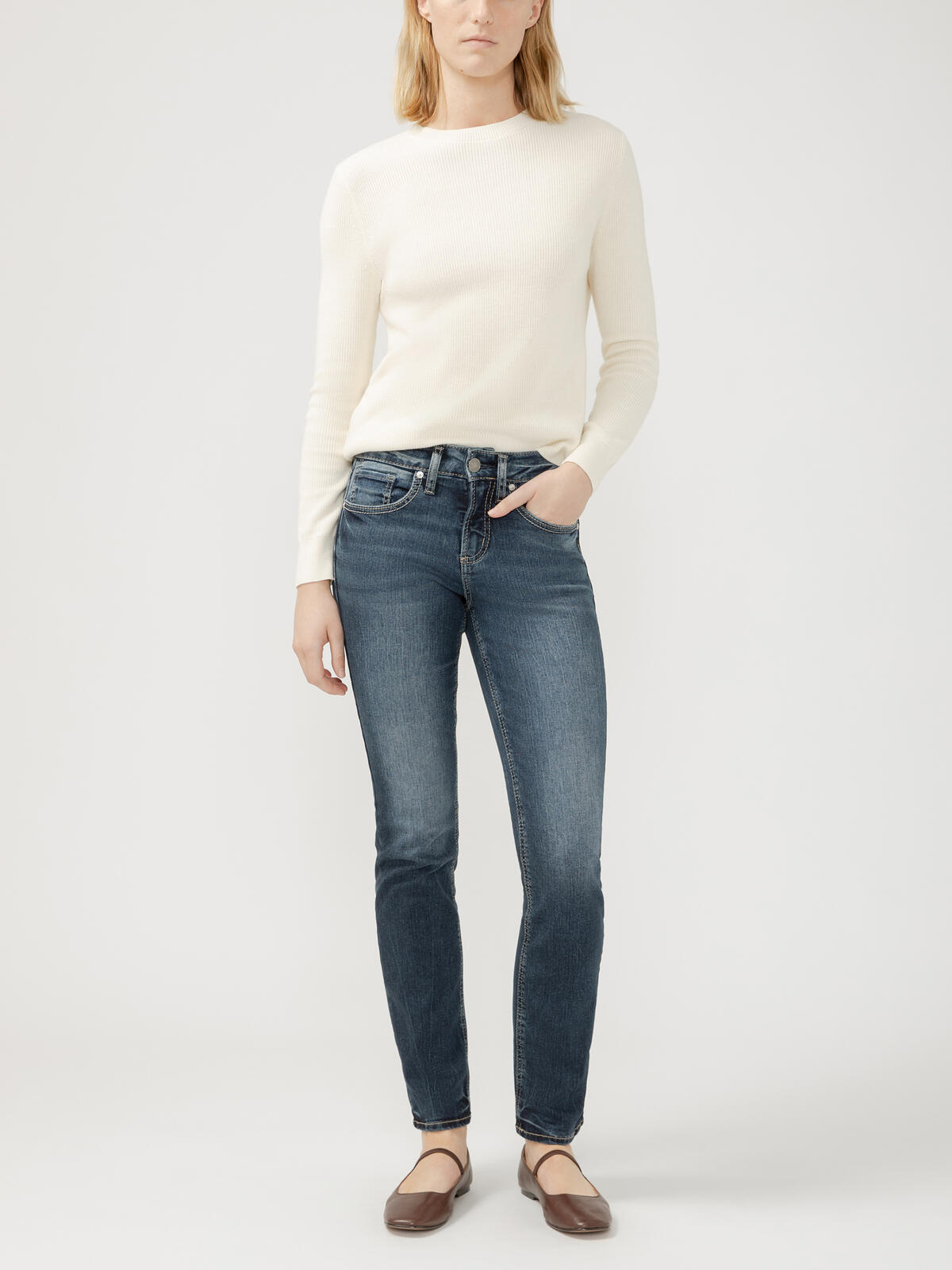 Silver Suki Curvy Straight Leg Jean