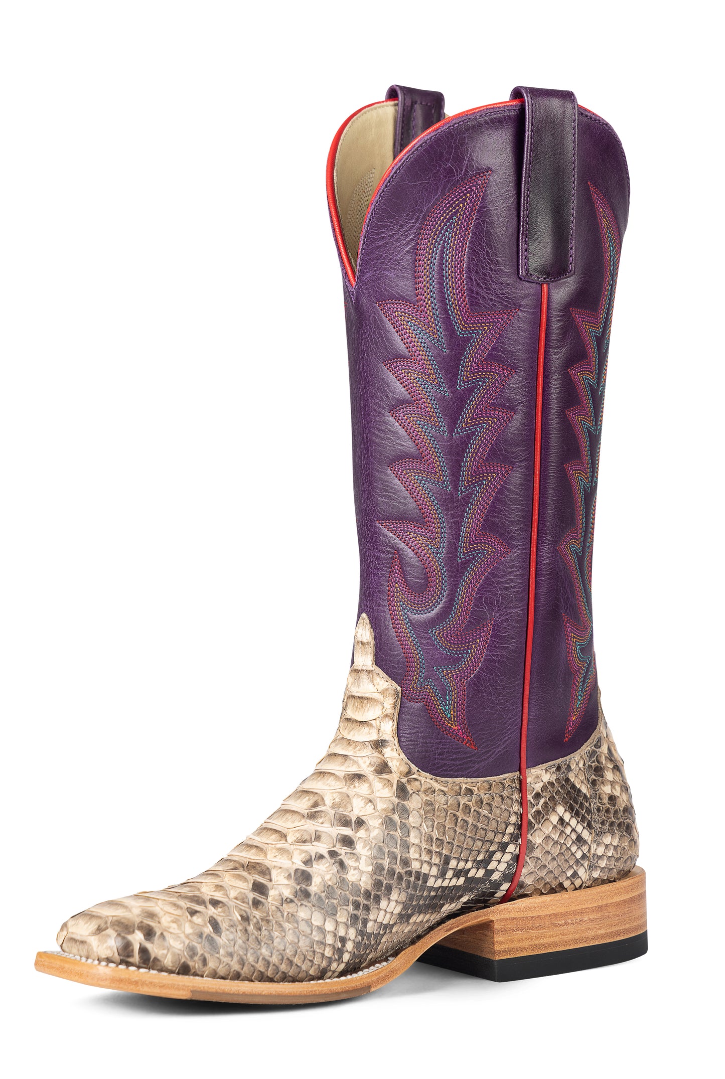 Macie Bean Top Hand Purple Mink Python