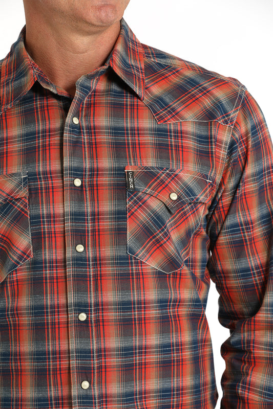 Men's Cinch L/S Plaid Modern