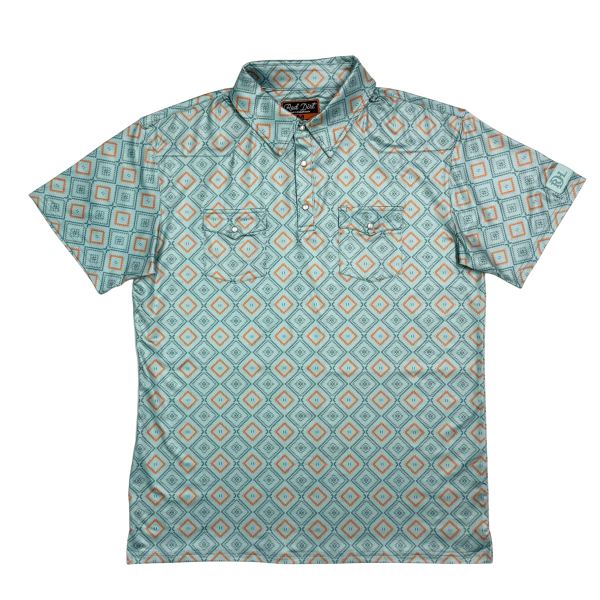 Red Dirt Tribal Blue Polo