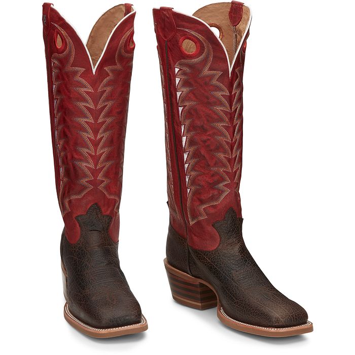 Men's Rosston Brown Print Cowboy Boot