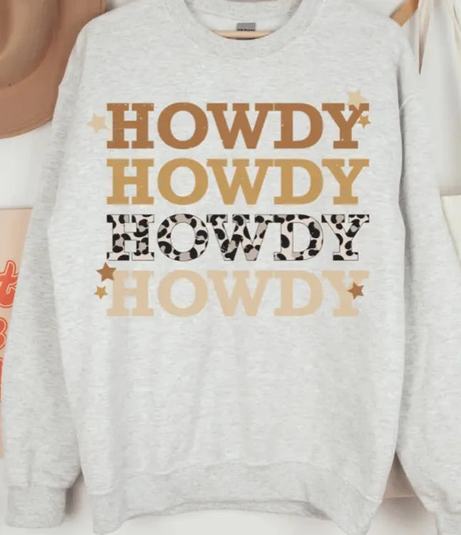 The Stacked Howdy Crewneck Sweatshirt