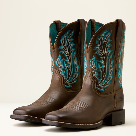 Women's Ariat Round Up Filly Wide Square Toe Western Boot