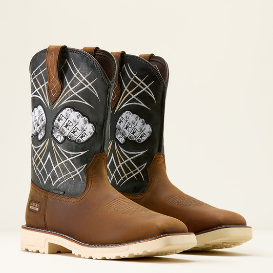 Activator Live Free Wide Square Toe Steel Toe Work Boot