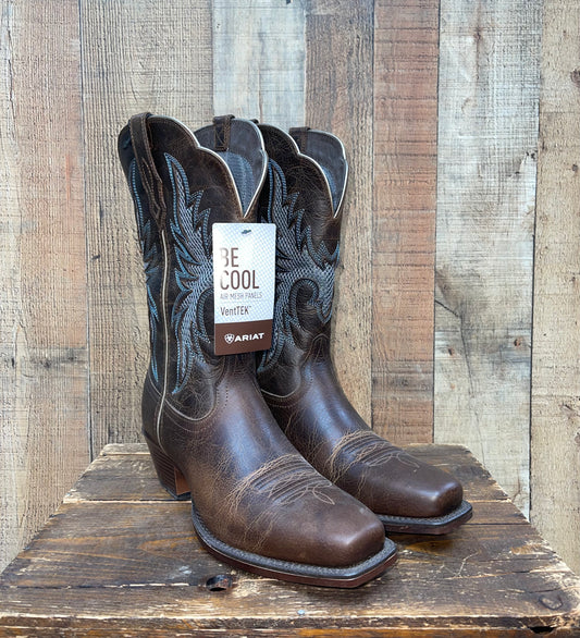 Ariat Showcase VentTek Western Boots - Dark Whiskey