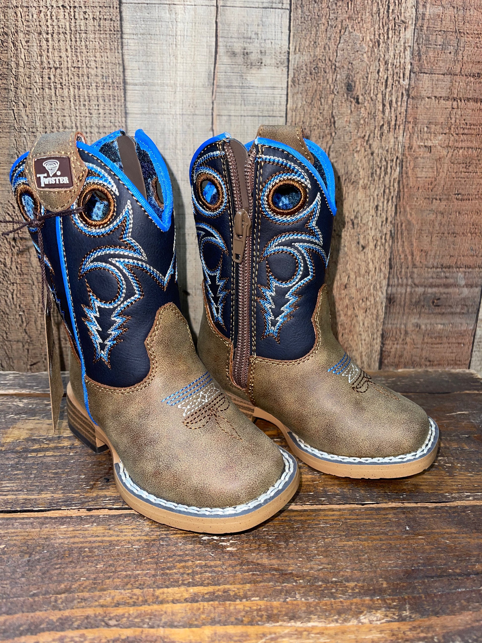 Twister Toddler Boys Zip Up Cowboy Boots