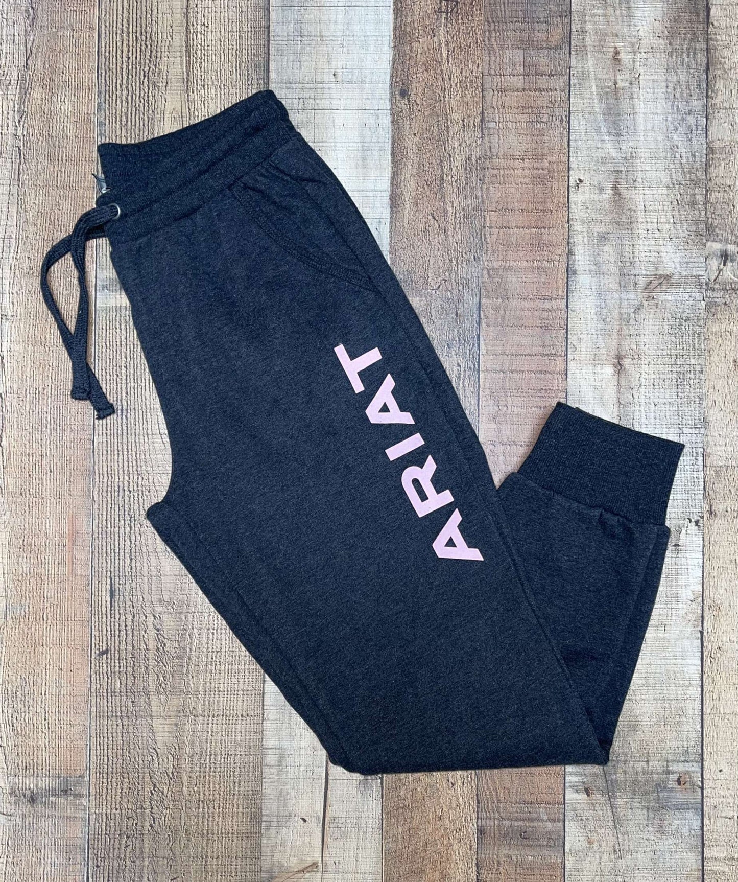 Real Ariat Jogger Sweatpants - Charcoal/Pink