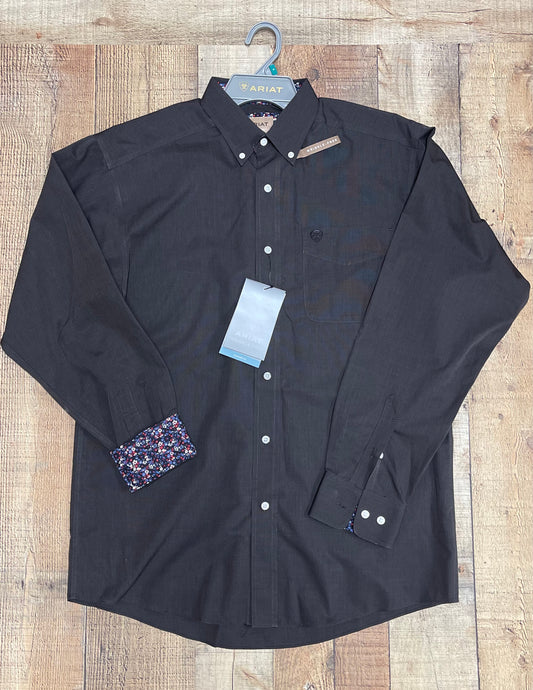 Ariat Men's Black Wrinkle Free Button Western Shirt