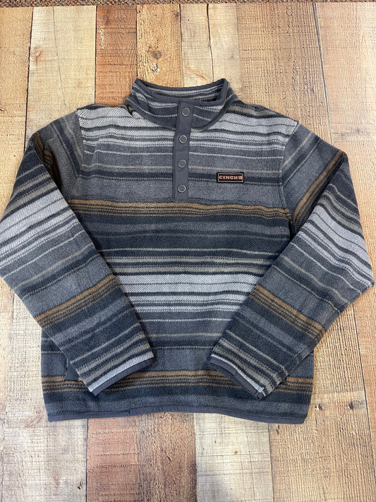 Cinch Boy’s Charcoal Polar Fleece 1/4 Snap Pullover