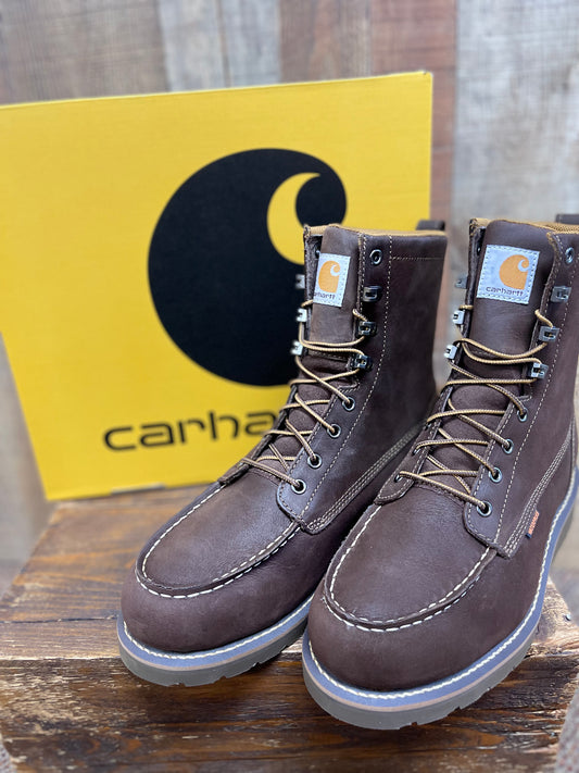 Carhartt Men's 8" Wedge Waterproof EH Soft Toe - Dark Brown