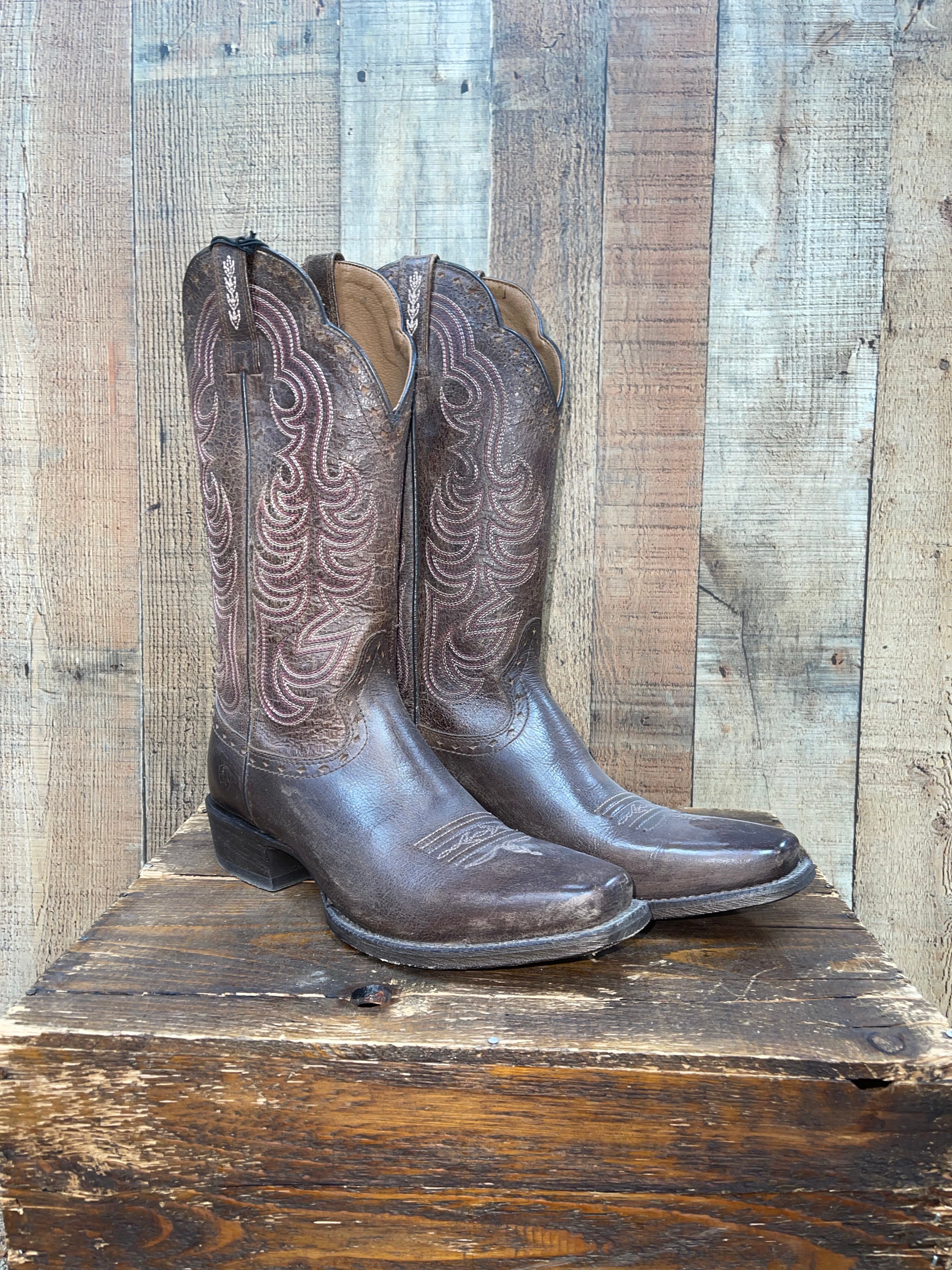 Ariat brown outlet long riding boots