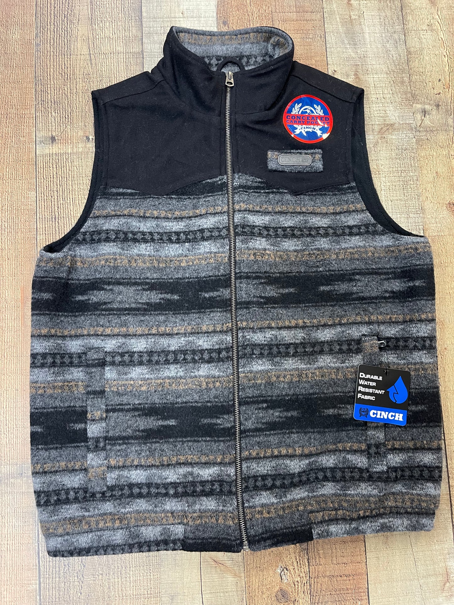 Cinch Men's Wooly Vest - Black