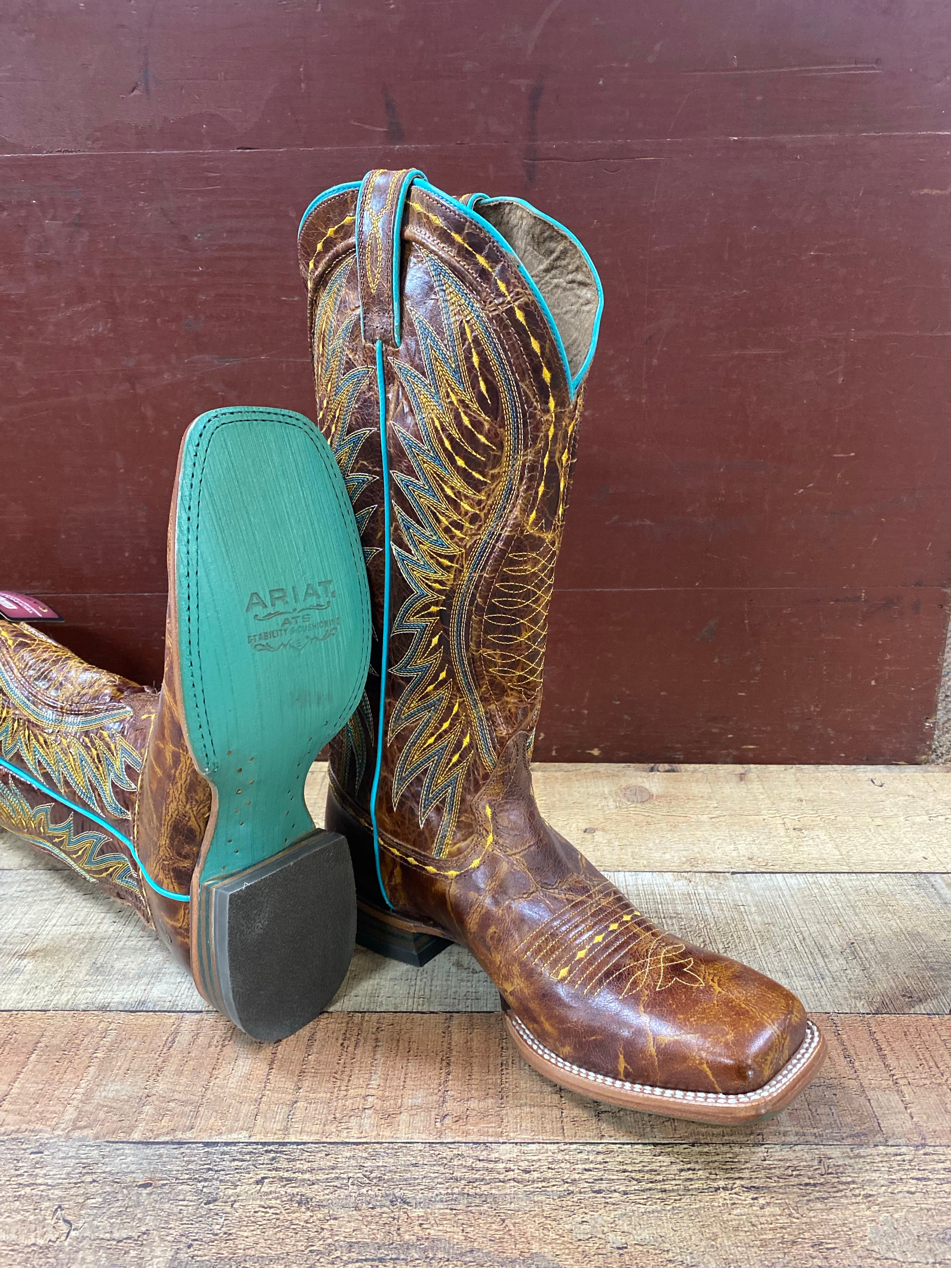 Ariat Vaquera Western Boots Saddle Tan