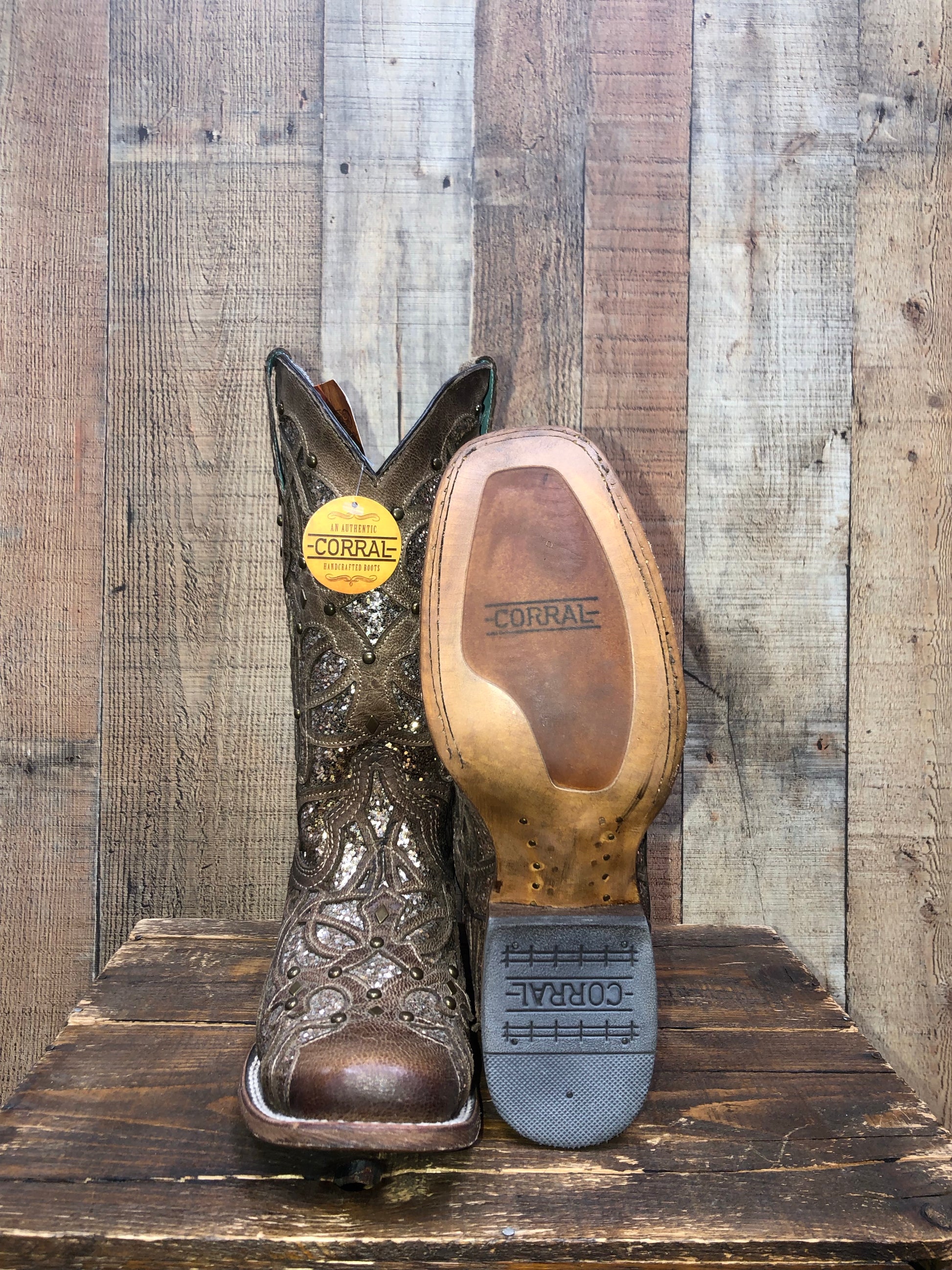 Corral Glitter Inlay Studded Western Boots Orix