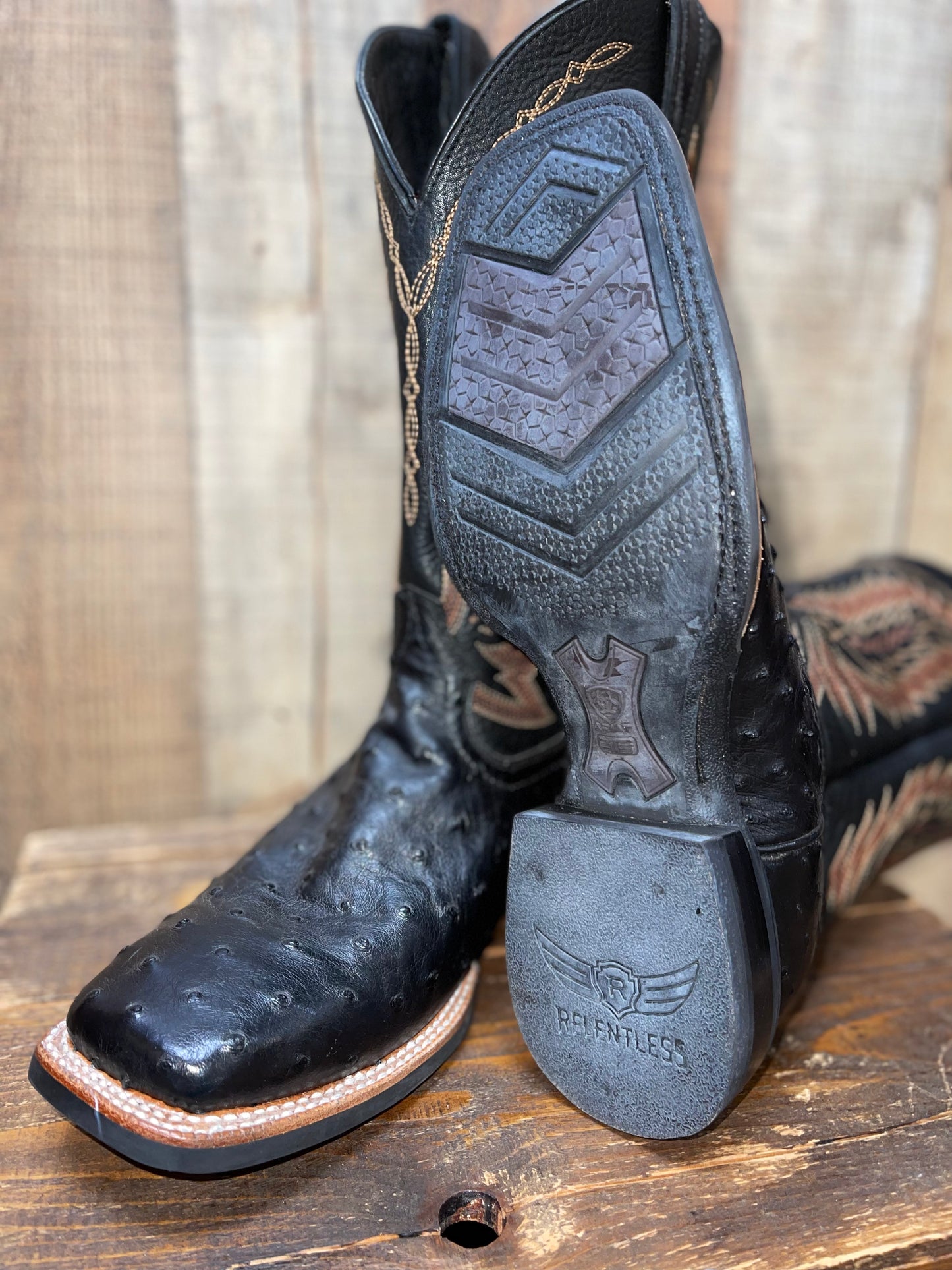 Ariat Relentless: Depudy Black Ostrich 10025177