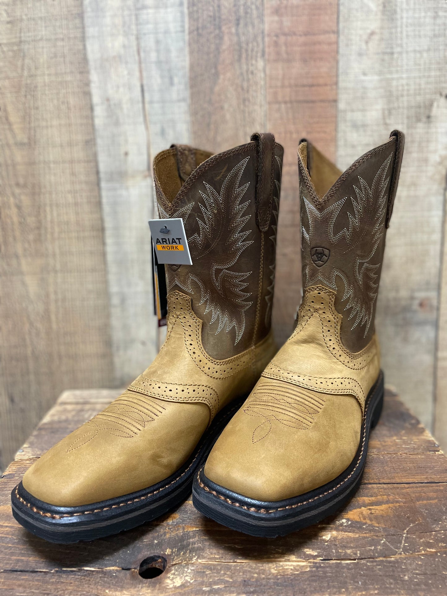 Pull on best sale western work boots