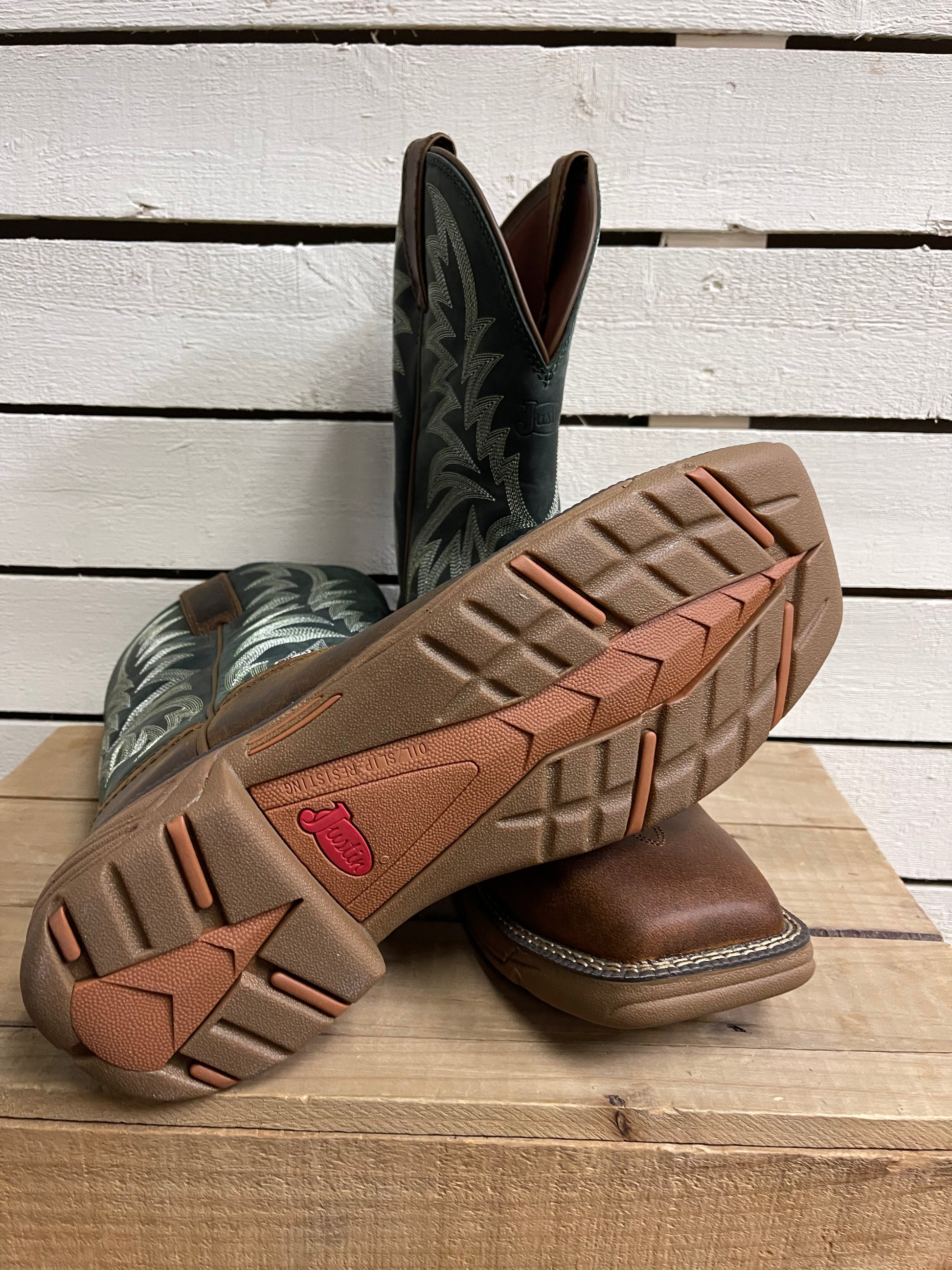 JUSTIN BOOTS STAMPEDE RUSH SQUARE TOE MEN S WIDE WIDTH WESTERN BOOT