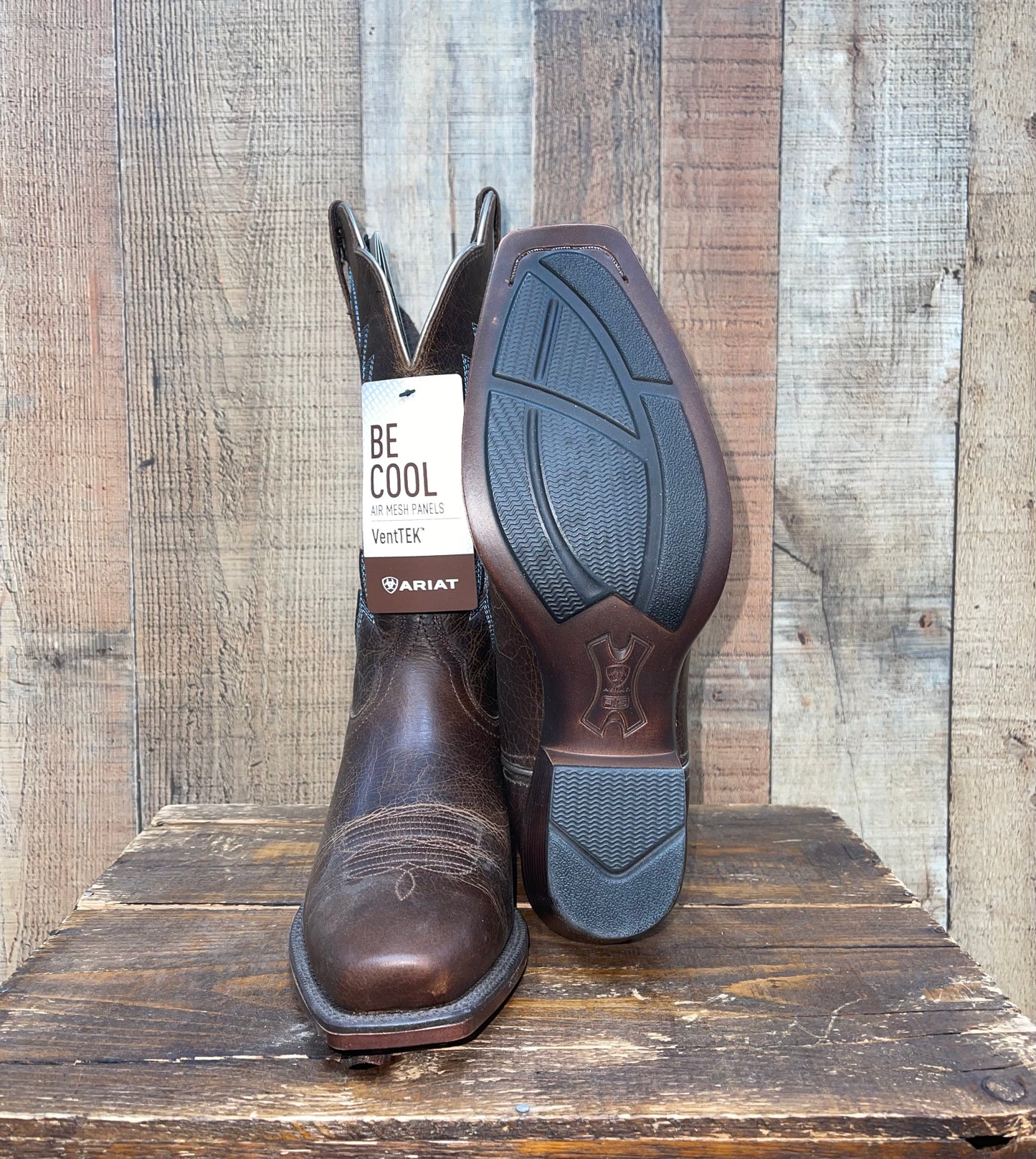 Ariat Showcase VentTek Western Boots - Dark Whiskey