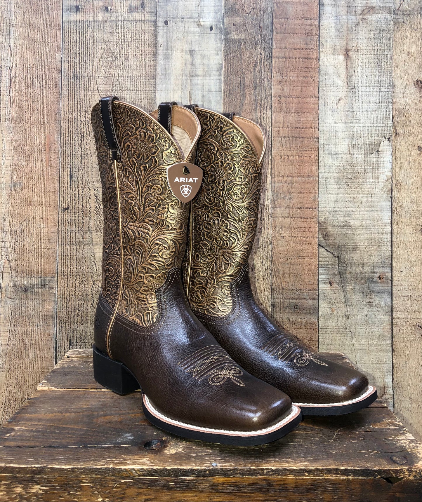 Ariat Round Up Western Boots - Brown