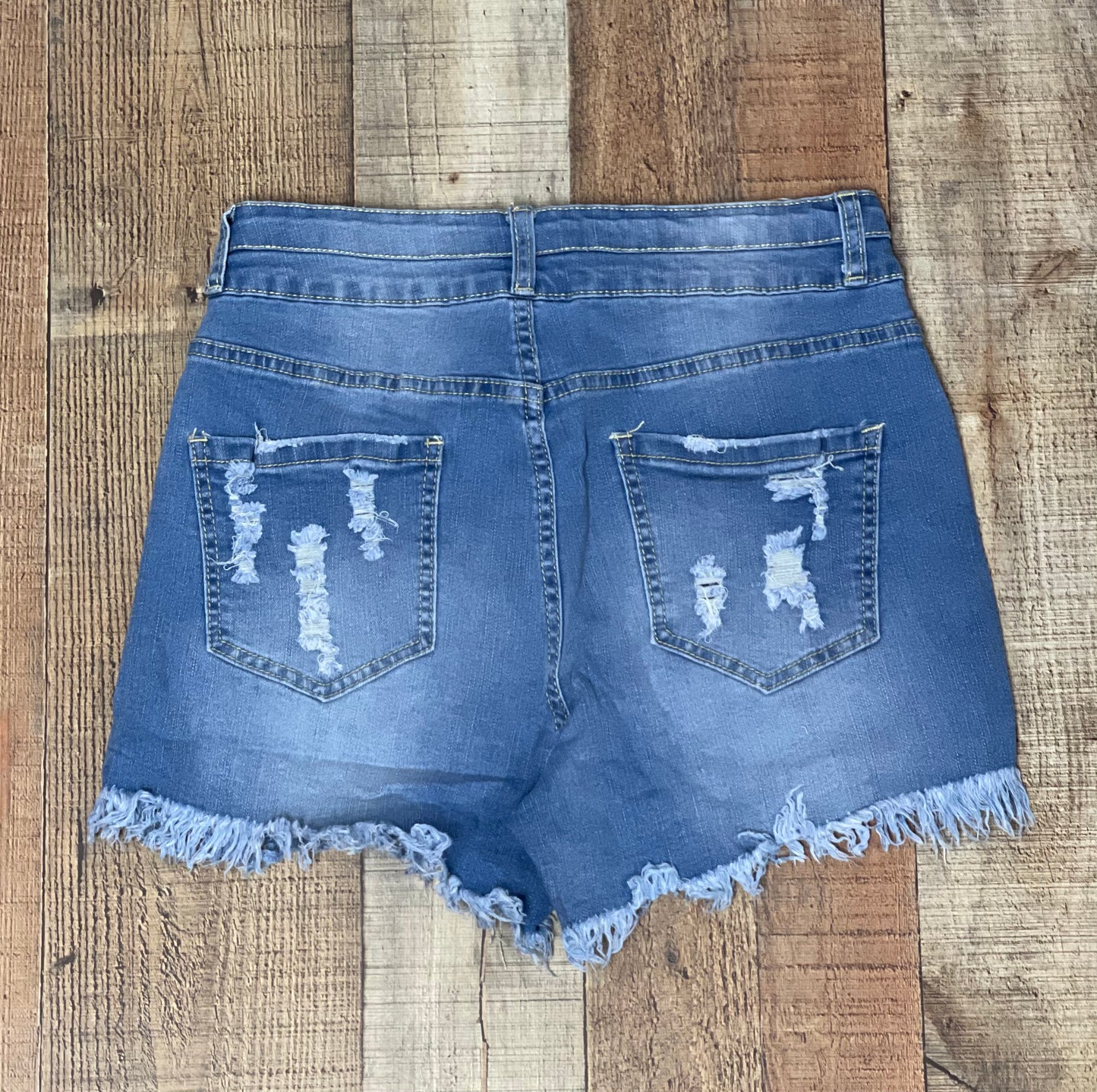 Distressed Shorts - Blue