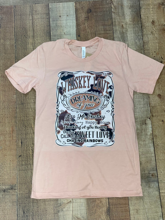 BC Whiskey Love T-Shirt - Peach