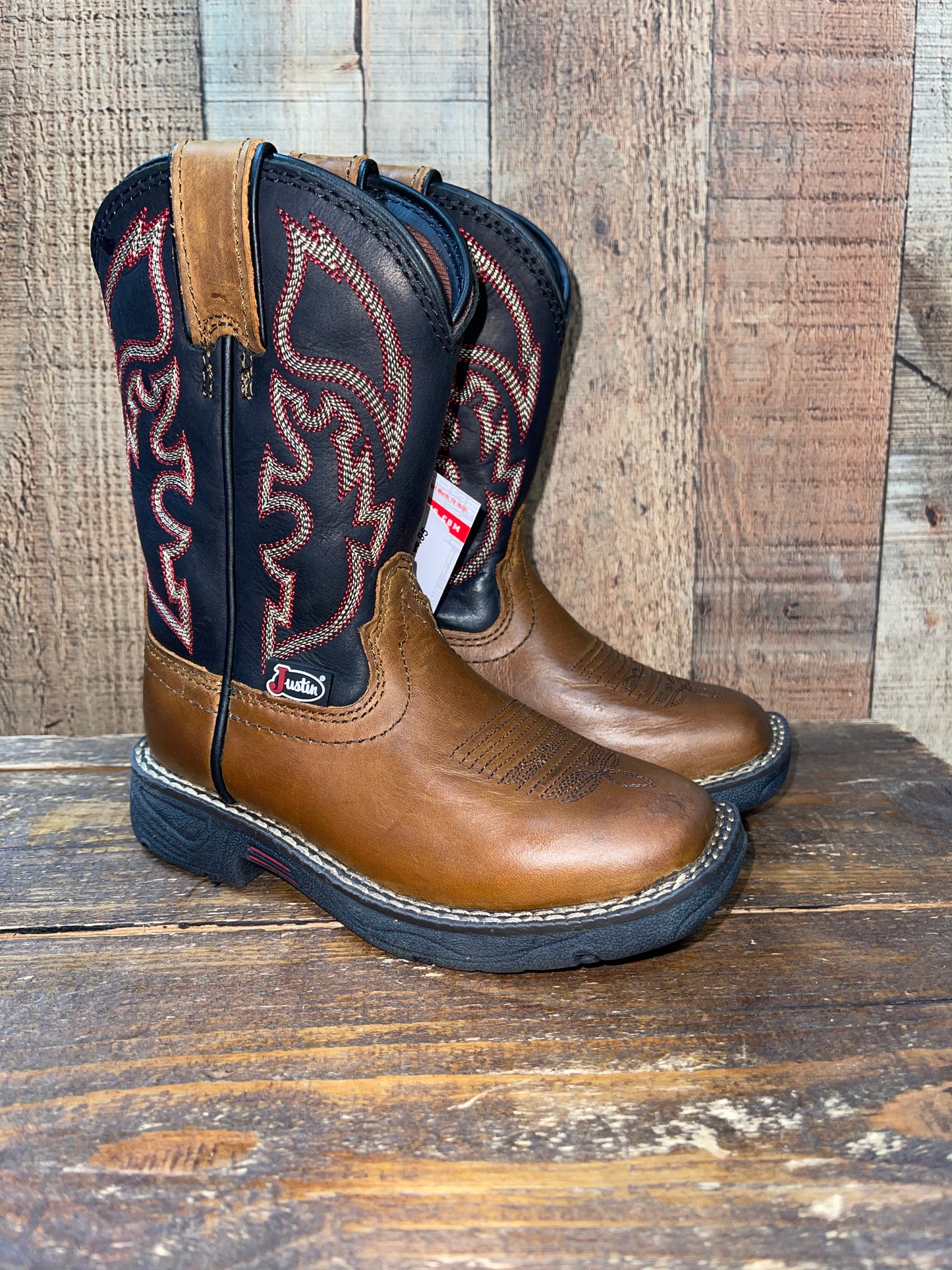 JUSTIN KIDS RUSH JUNIOR WESTERN BOOTS