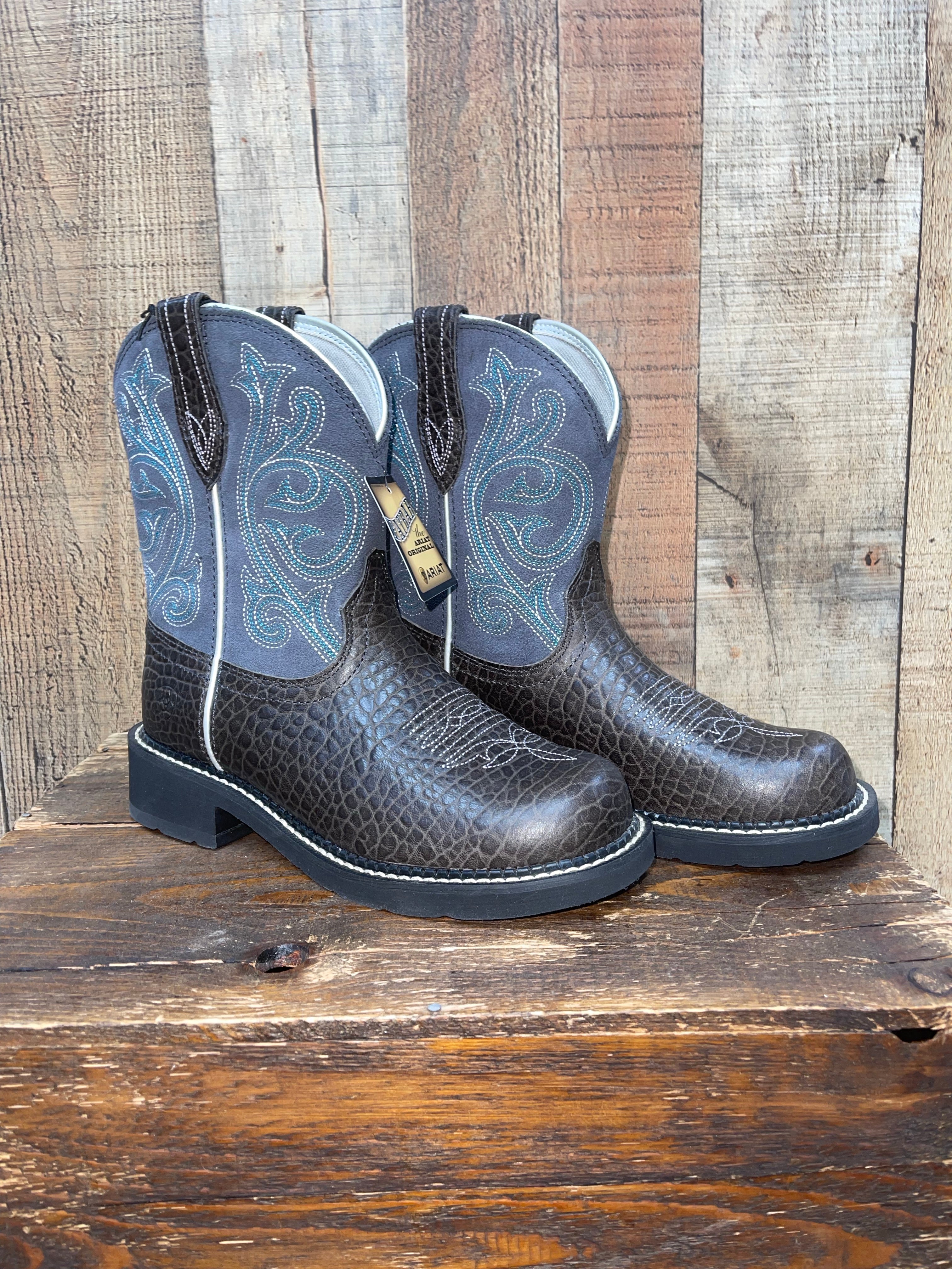 Black and blue ariat boots sale