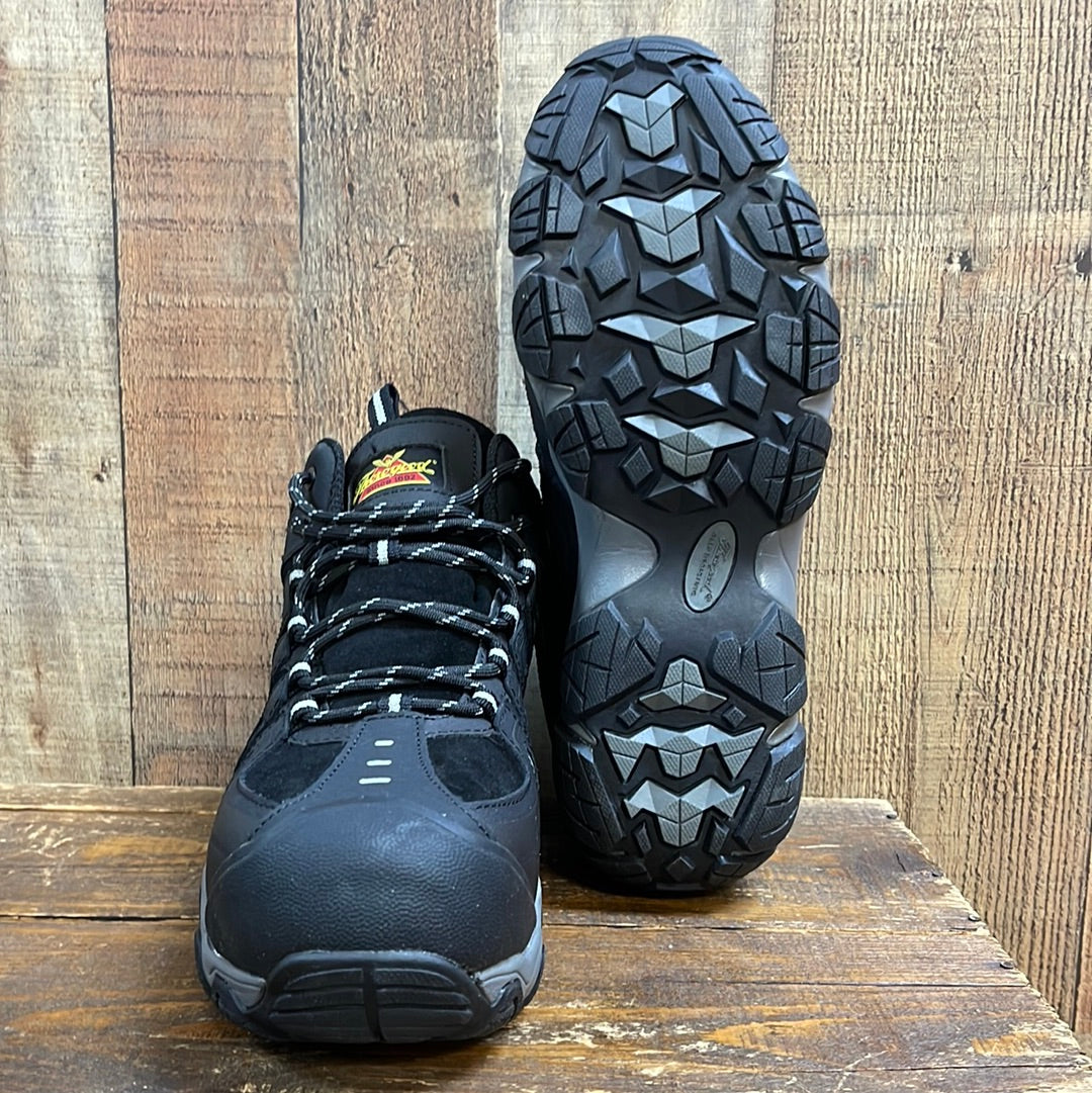 Thorogood Boots: Men's Black Crosstrex I-Met Steel Toe Hiker Work Boot